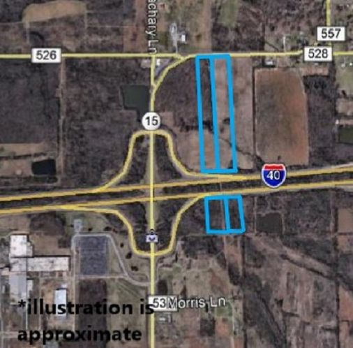 I-40 and AR-15 Commercial Development Land: 00 Interstate 40 W , Lonoke, AR 72086